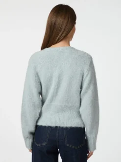 NEO NOIR Kilua Fluffy Wrap Knit Blouse