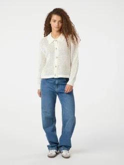 NEO NOIR Laurana Crochet Cardigan Off White