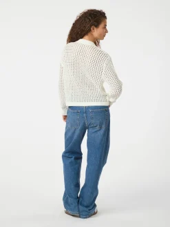 NEO NOIR Laurana Crochet Cardigan Off White