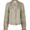 NEO NOIR Lyla S Voile Blouse Smoke Green