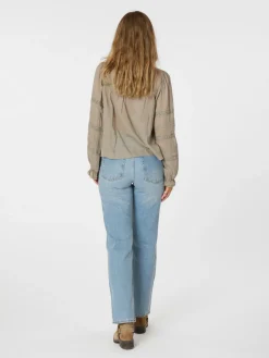 NEO NOIR Lyla S Voile Blouse Smoke Green