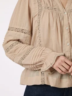 NEO NOIR Lyla Volie Blouse Toffee