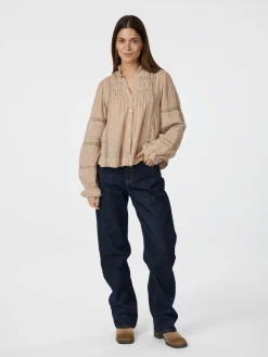 NEO NOIR Lyla Volie Blouse Toffee