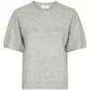 NEO NOIR Missy Knit Tee Light Grey Melange