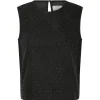 NEO NOIR Rissa Bedazzled Denim Top Black