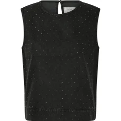 NEO NOIR Rissa Bedazzled Denim Top Black