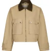 NEO NOIR Rivera Canvas Boxy Jacket Sand