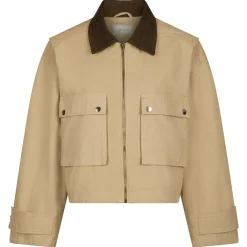 NEO NOIR Rivera Canvas Boxy Jacket Sand