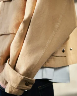 NEO NOIR Rivera Canvas Boxy Jacket Sand