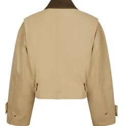 NEO NOIR Rivera Canvas Boxy Jacket Sand