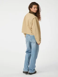 NEO NOIR Rivera Canvas Boxy Jacket Sand