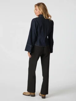 NEO NOIR Rosa Denim Shirt Dark Blue