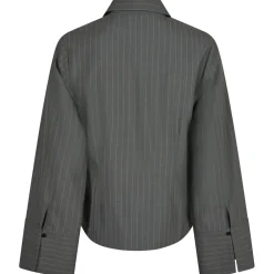 NEO NOIR Rosa Pinstripe Shirt Grey
