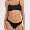 NEO NOIR Skin Sand Crepe Swim Top Black