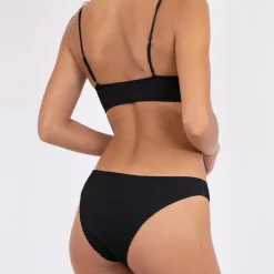 NEO NOIR Skin Sand Crepe Swim Top Black