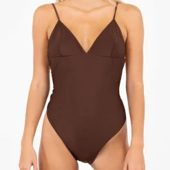 NEO NOIR Skin Shell Swimsuit Brown