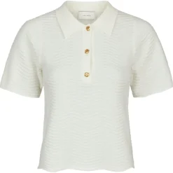 NEO NOIR Soko Wave Knit Tee Off White