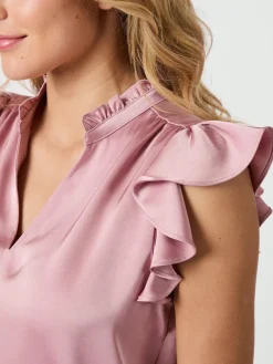 NEO NOIR Stella Heavy Blouse Evening Rose