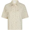 NEO NOIR Tiki Floral Denim Shirt Off White