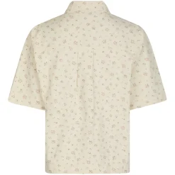 NEO NOIR Tiki Floral Denim Shirt Off White