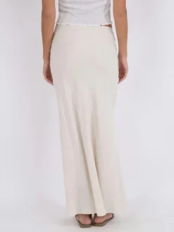 NEO NOIR Viso Linen Skirt Natural