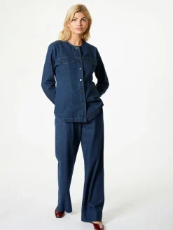 NEO NOIR Yana Denim Long Pants Dark Blue