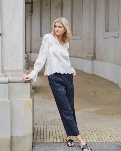 NEO NOIR Yana Poplin Pants Navy