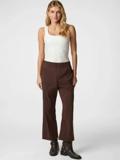 NEO NOIR Yana Poplin Pants Dark Brown