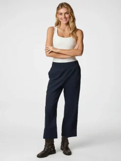 NEO NOIR Yana Poplin Pants Navy