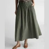 NEO NOIR Yara Poplin Skirt Army
