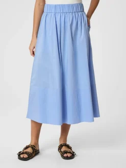 NEO NOIR Yara Poplin Skirt Sky Blue