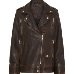 NOTYZ 11297 Oversized Biker Jacket Walnut