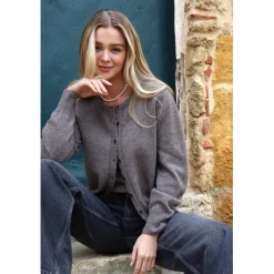 O'TAY Faith Cardigan Brownstone