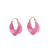 PICO COPENHAGEN Afrika Emalje Øreringe Pink