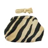 PICO COPENHAGEN Small Rosalia Clutch Zebra/Beige
