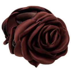 PICO COPENHAGEN Small Satin Rose Claw Chocolate