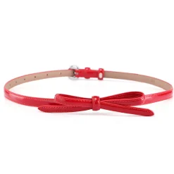 PLISSÉ COPENHAGEN Ladina Bow Belt Red