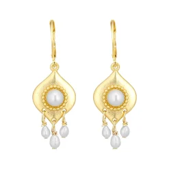PLISSÉ COPENHAGEN Vivian Earrings Pearl/Gold
