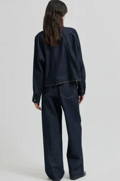 SECOND FEMALE Columbus New Denim Trousers Dark Blue Denim