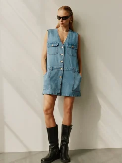 SOFIE SCHNOOR ALBERTINESW S252186 Dress Denim Blue