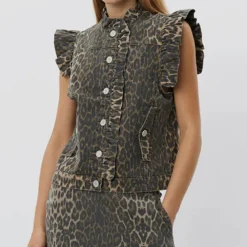 SOFIE SCHNOOR S251428 Fahrasw Vest Light Brown Leopard