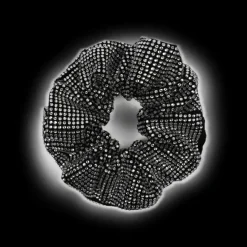SUI AVA Kelly Crystal Scrunchie Black Diamond