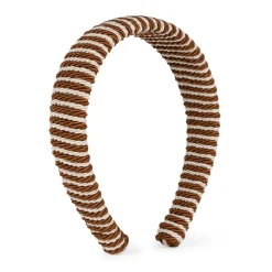 SUI AVA Striped Headband Brown