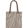 SUI AVA Zebra Glitter Bag Taupe/Creme